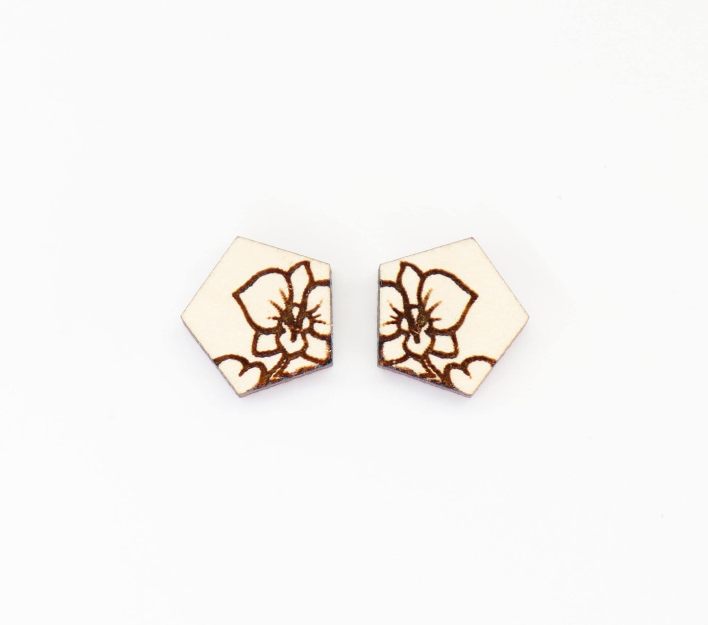 Wood earrings, wood studs, earring blanks