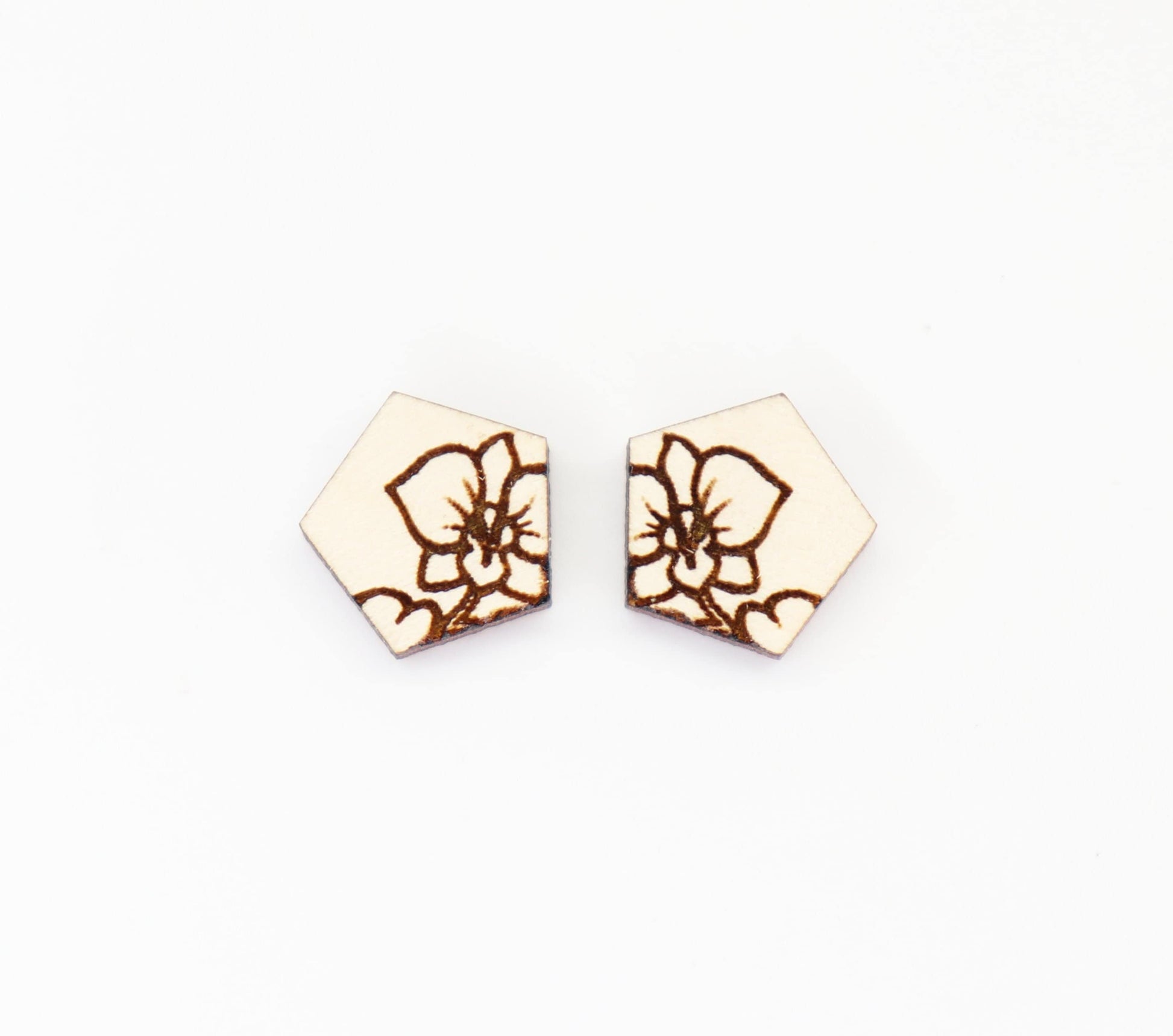 Wood earrings, wood studs, earring blanks