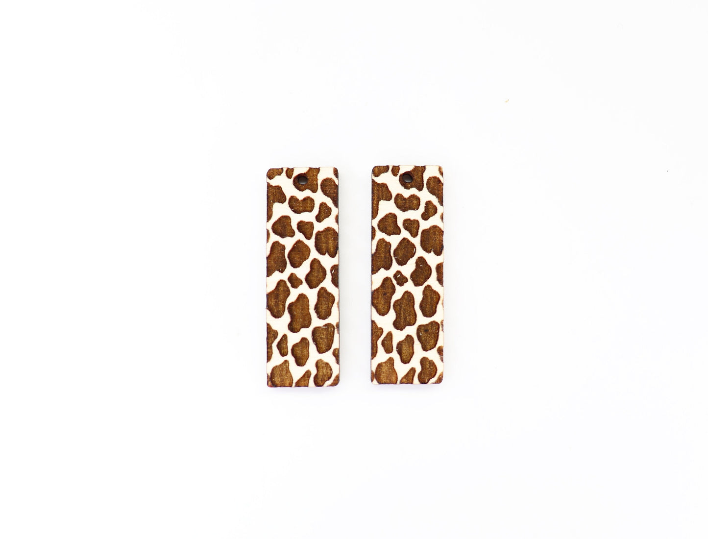 Leopard print bar blanks, earring blanks