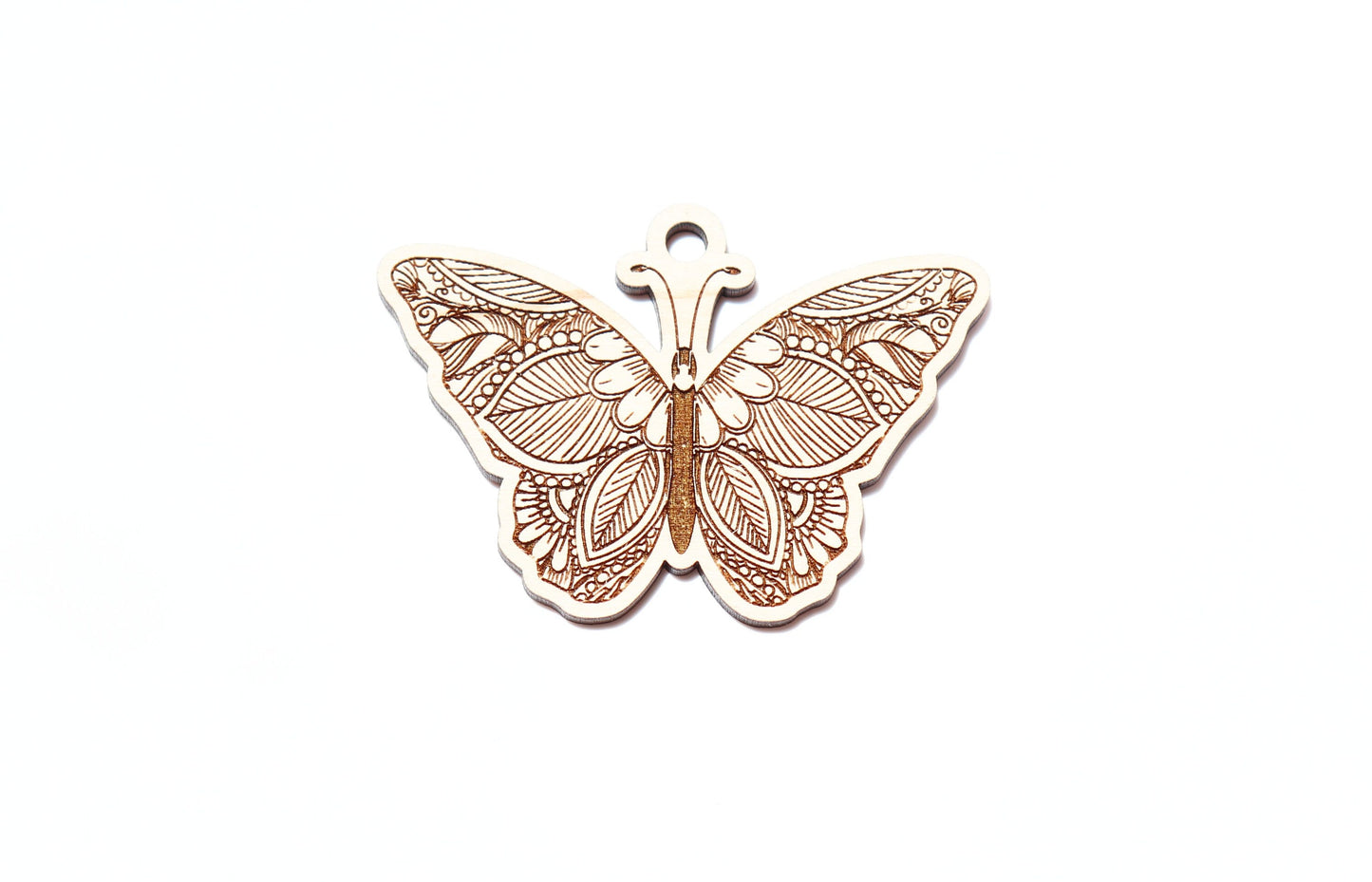 Butterfly car charm blank, wood blanks, wood cutouts