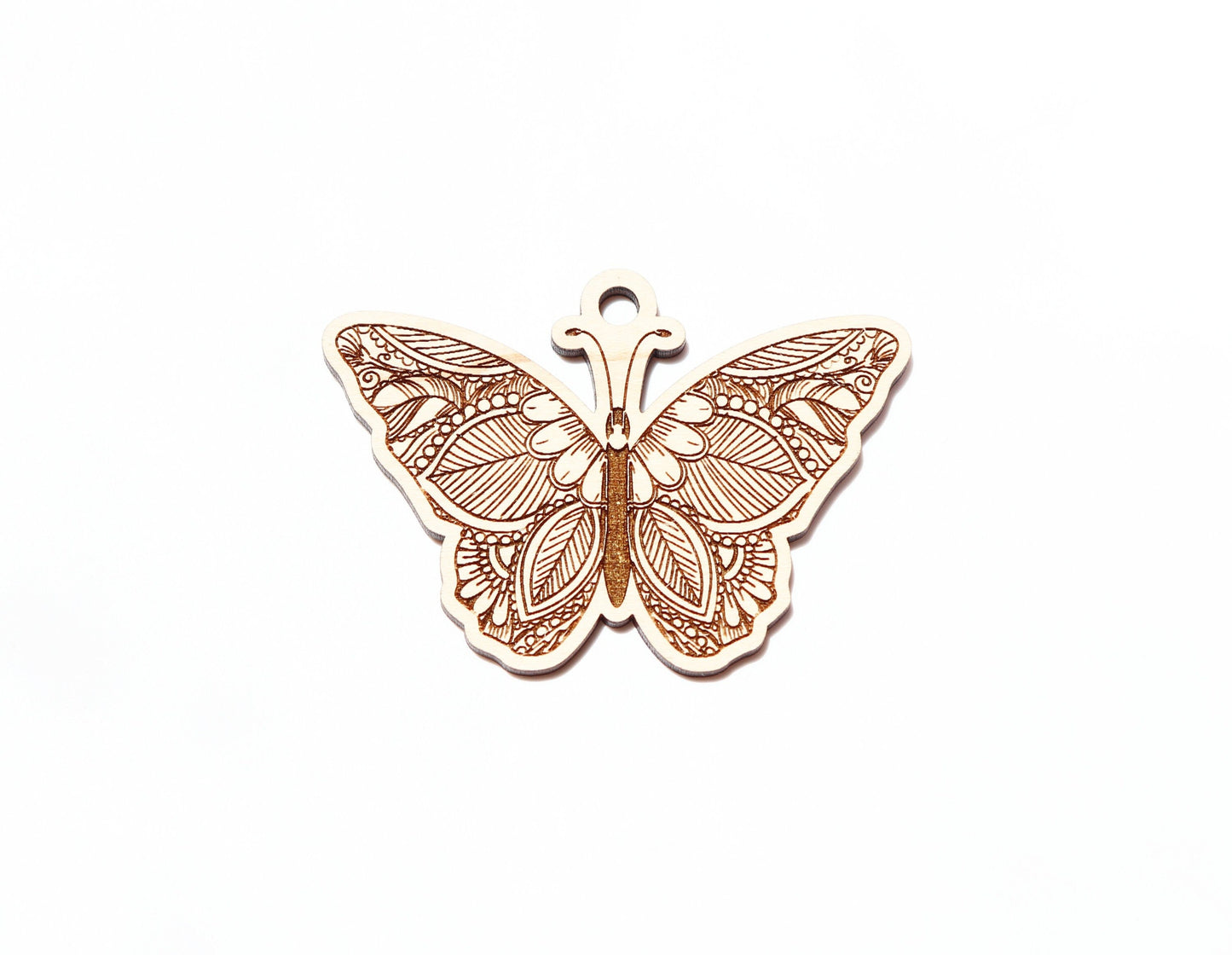 Butterfly car charm blank, wood blanks, wood cutouts