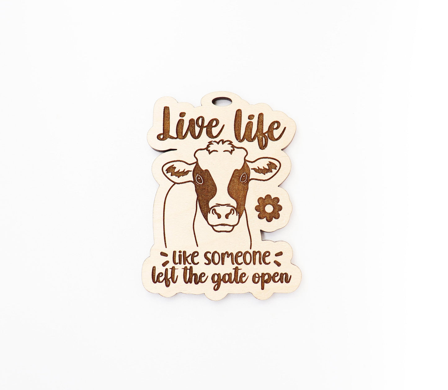 Cow car charm,  wood blanks, wood cutouts, cow cutouts