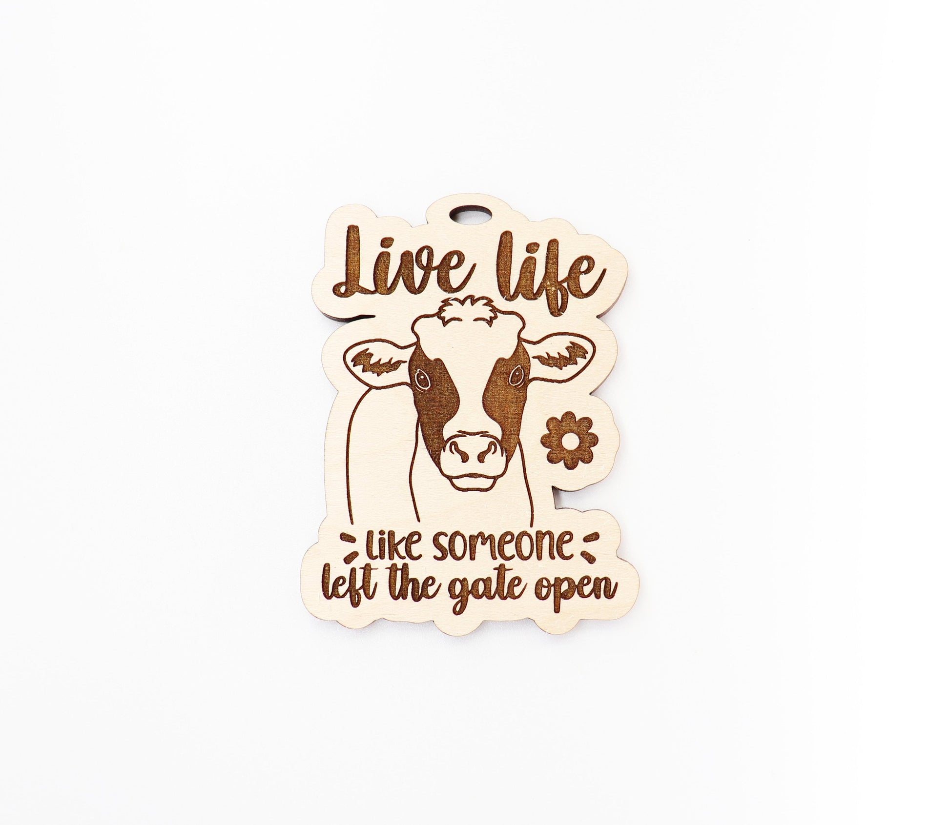 Cow car charm,  wood blanks, wood cutouts, cow cutouts