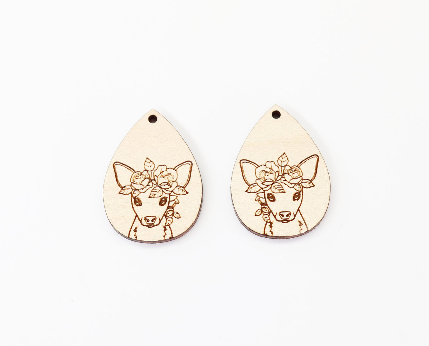 Chihuahua Wood earring blanks, DIY earrings, earring blanks, sold per set