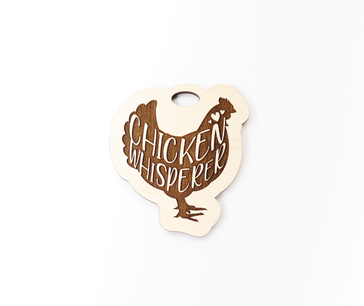 Chicken whisperer car charm,  wood blanks, wood car charm