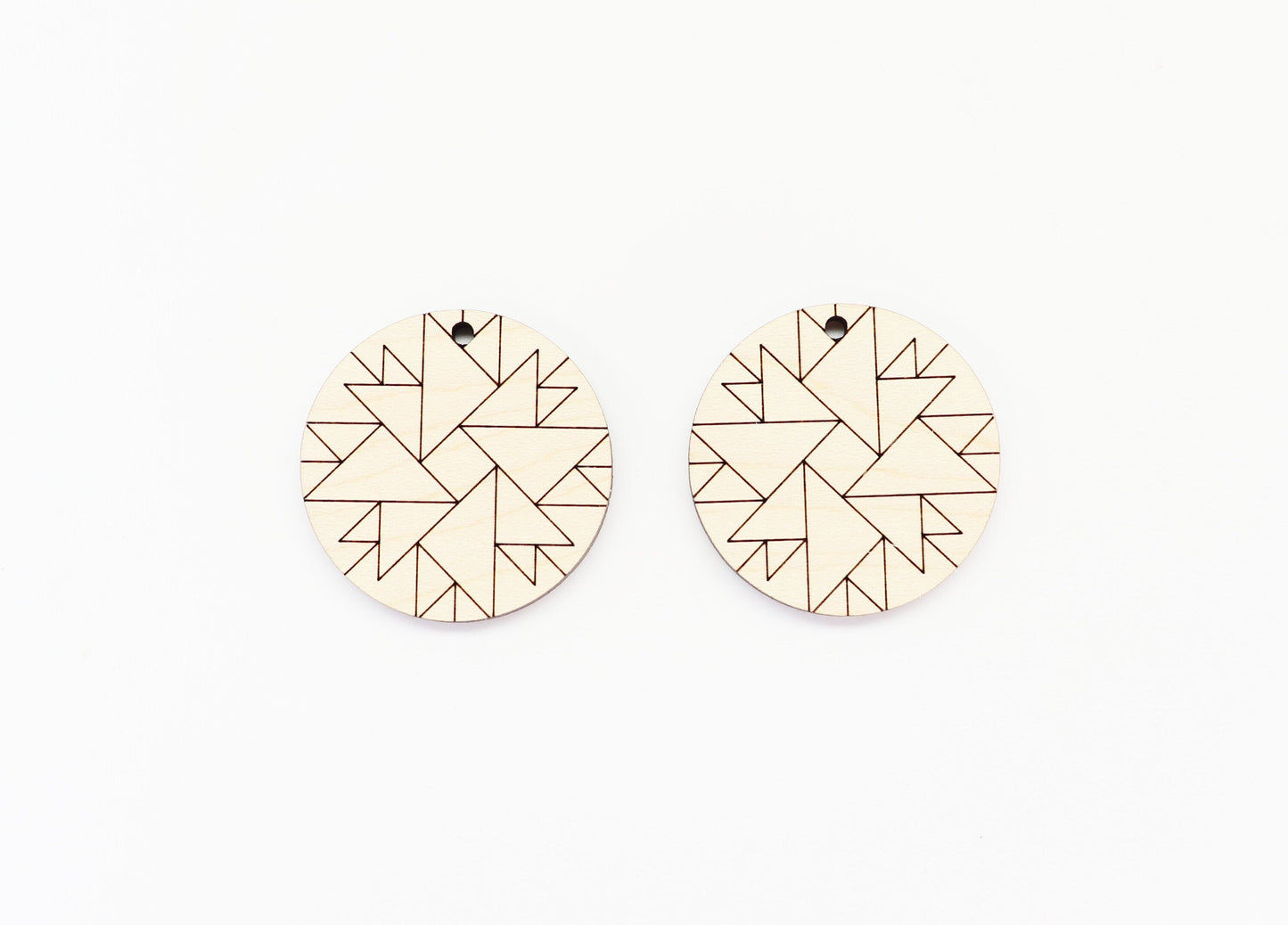 Barn quilt wood earring blanks,  wood earring blanks, sold per set