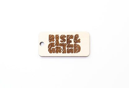 Rise and grind Keychain blanks, gym keychain, wood blanks