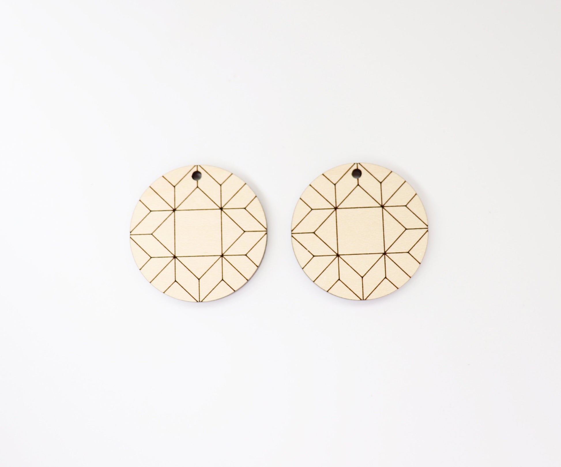 Barn quilt wood earring blanks,  wood earring blanks, sold per set