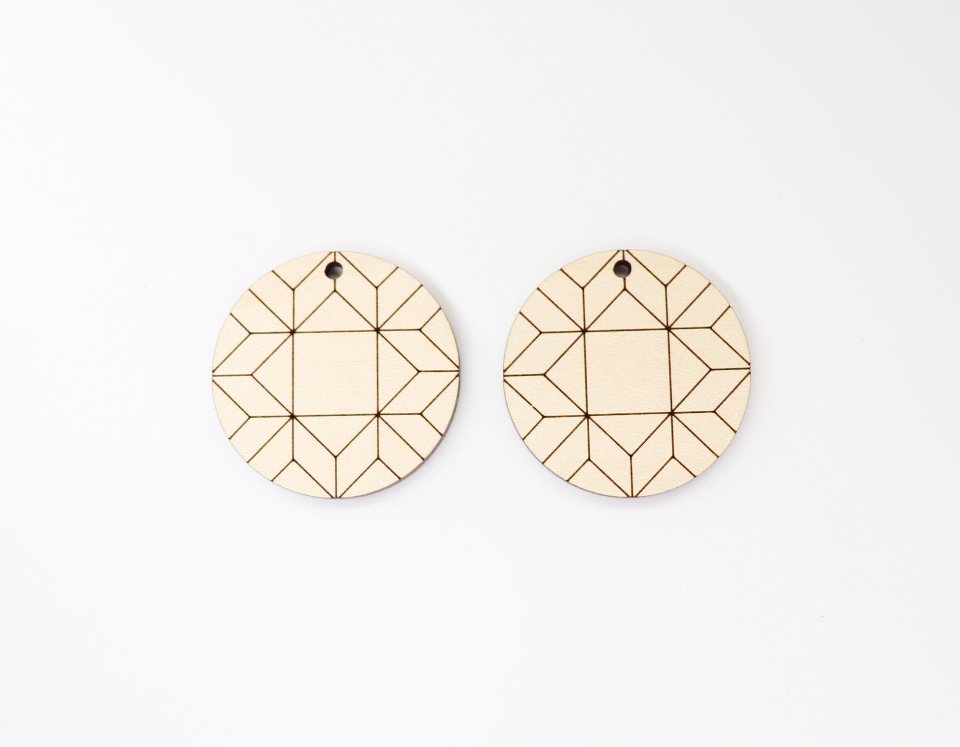 Barn quilt wood earring blanks,  wood earring blanks, sold per set