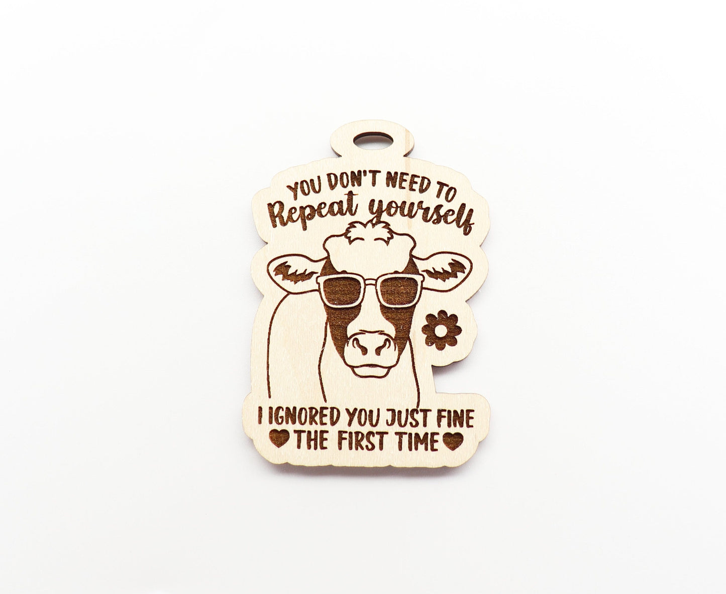 Cow car charm, wood blanks, wood cutouts, cow cutouts