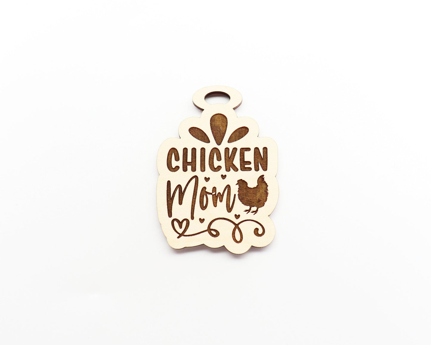 Chicken car charm,  wood blanks, wood cutouts, chicken cutouts