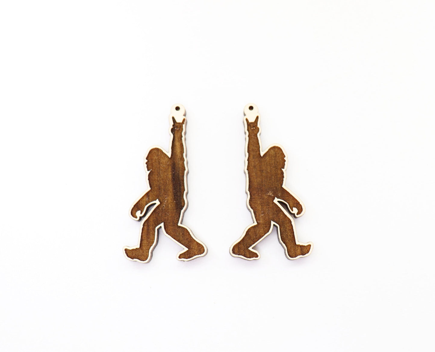 Bigfoot blanks, Wood earring blanks, DIY earrings, sold per set