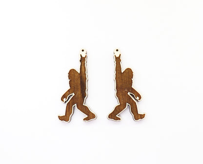 Bigfoot blanks, Wood earring blanks, DIY earrings, sold per set