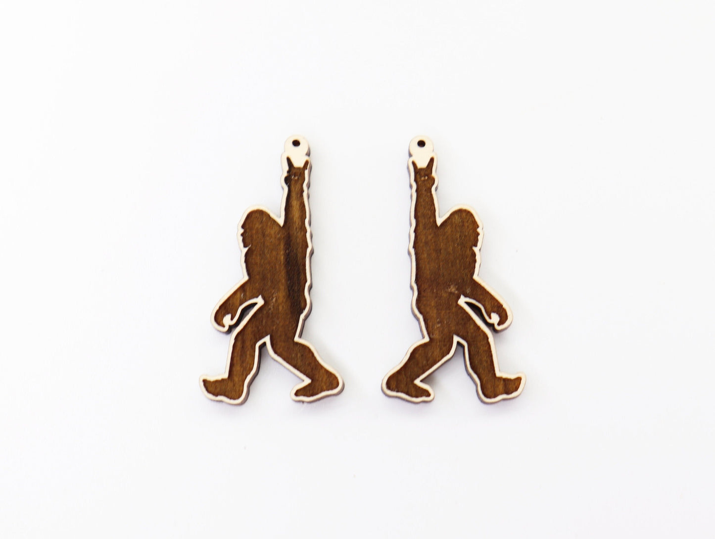 Bigfoot blanks, Wood earring blanks, DIY earrings, sold per set