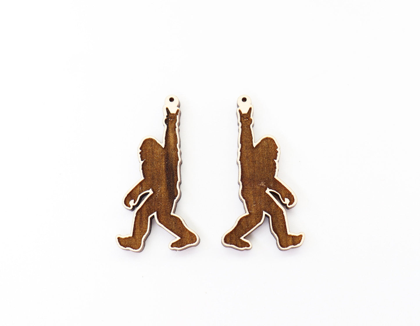 Bigfoot blanks, Wood earring blanks, DIY earrings, sold per set