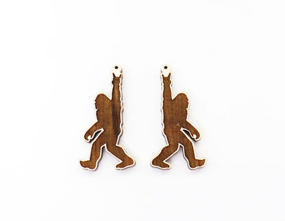 Bigfoot blanks, Wood earring blanks, DIY earrings, sold per set