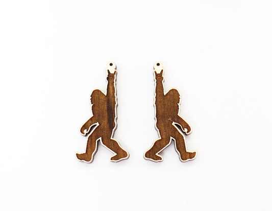 Bigfoot blanks, Wood earring blanks, DIY earrings, sold per set