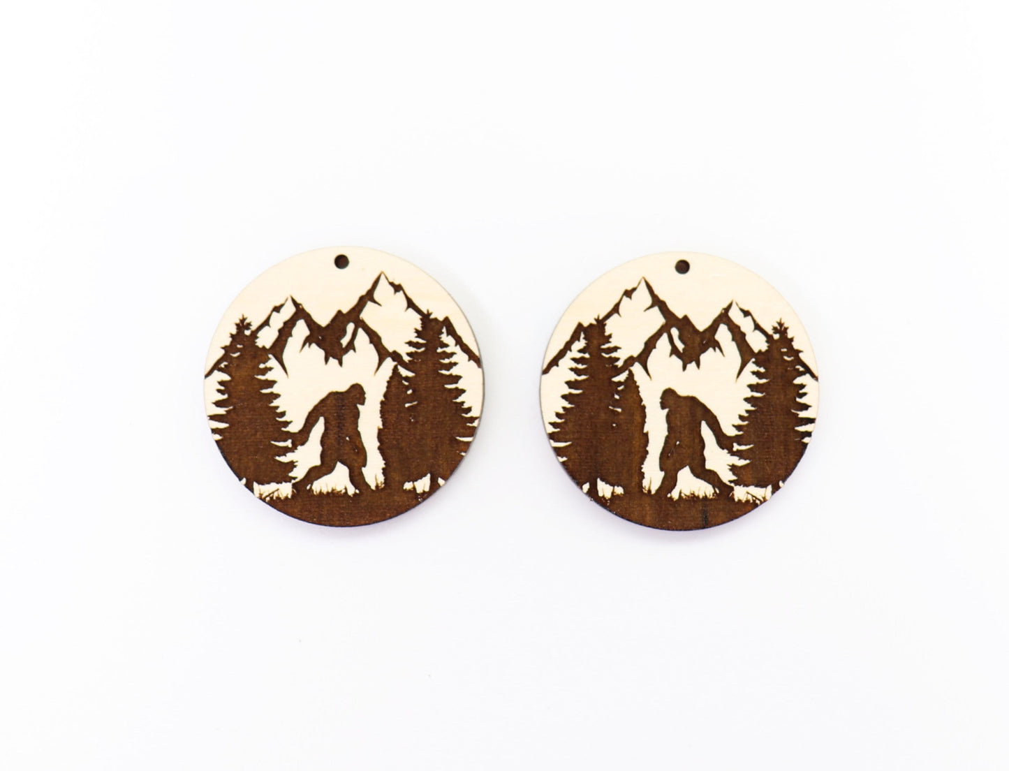 Bigfoot blanks, Wood earring blanks, DIY earrings, sold per set