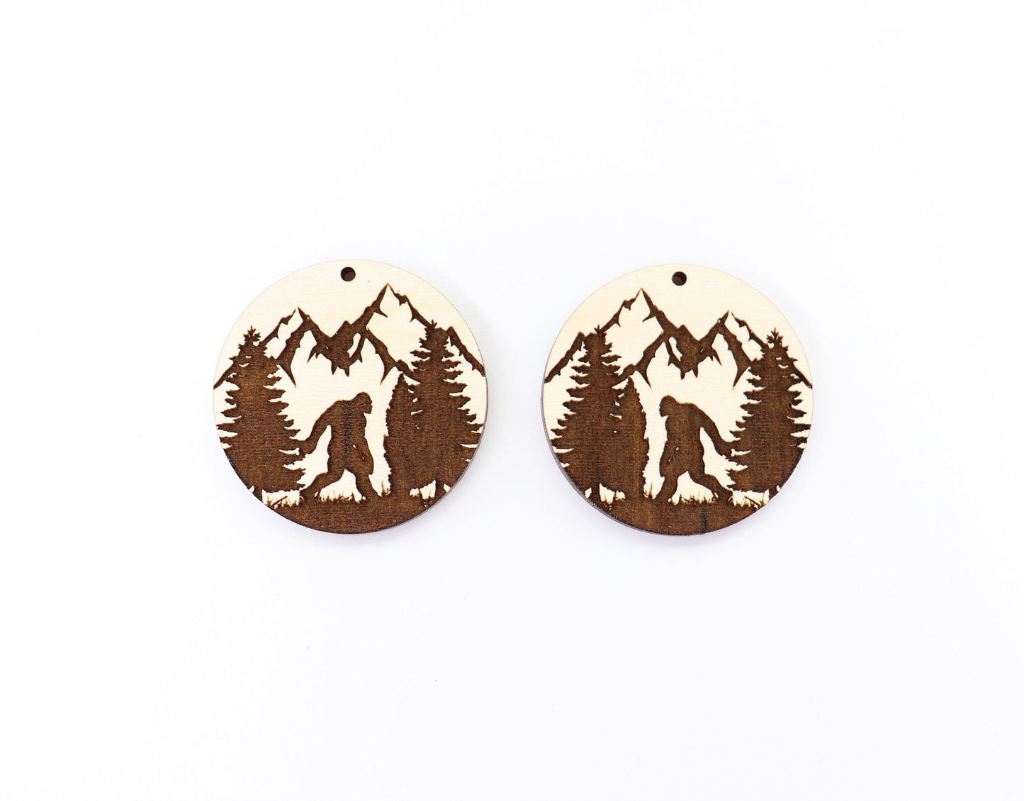 Bigfoot blanks, Wood earring blanks, DIY earrings, sold per set