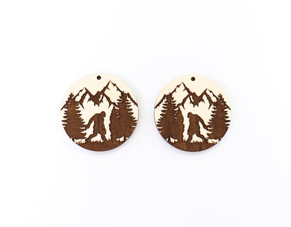 Bigfoot blanks, Wood earring blanks, DIY earrings, sold per set