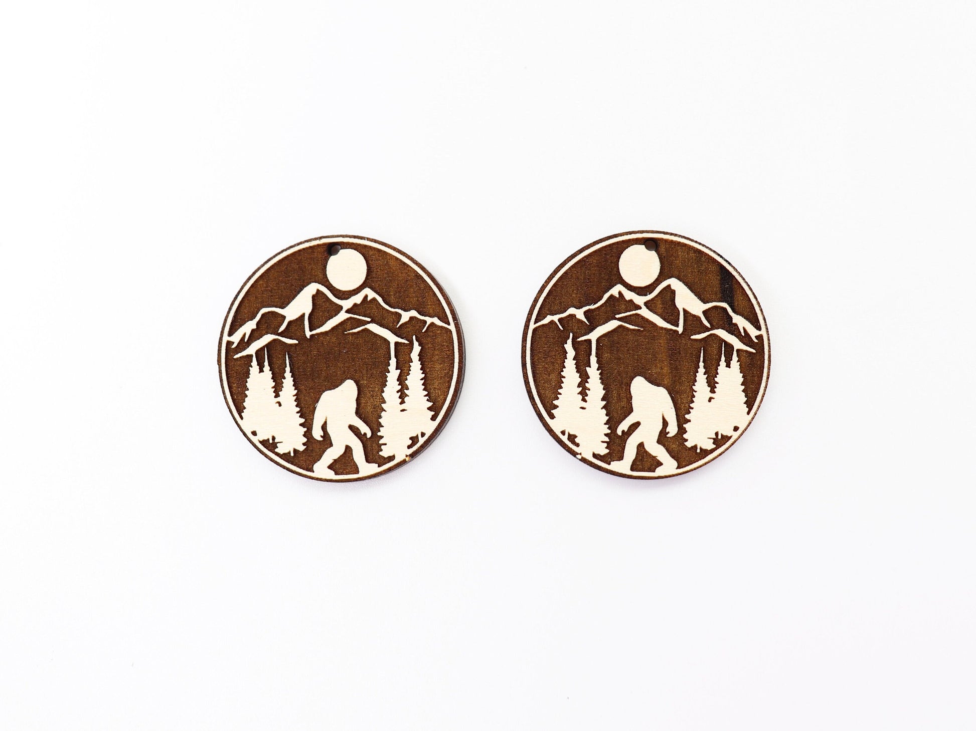 Bigfoot blanks, Wood earring blanks, DIY earrings, sold per set