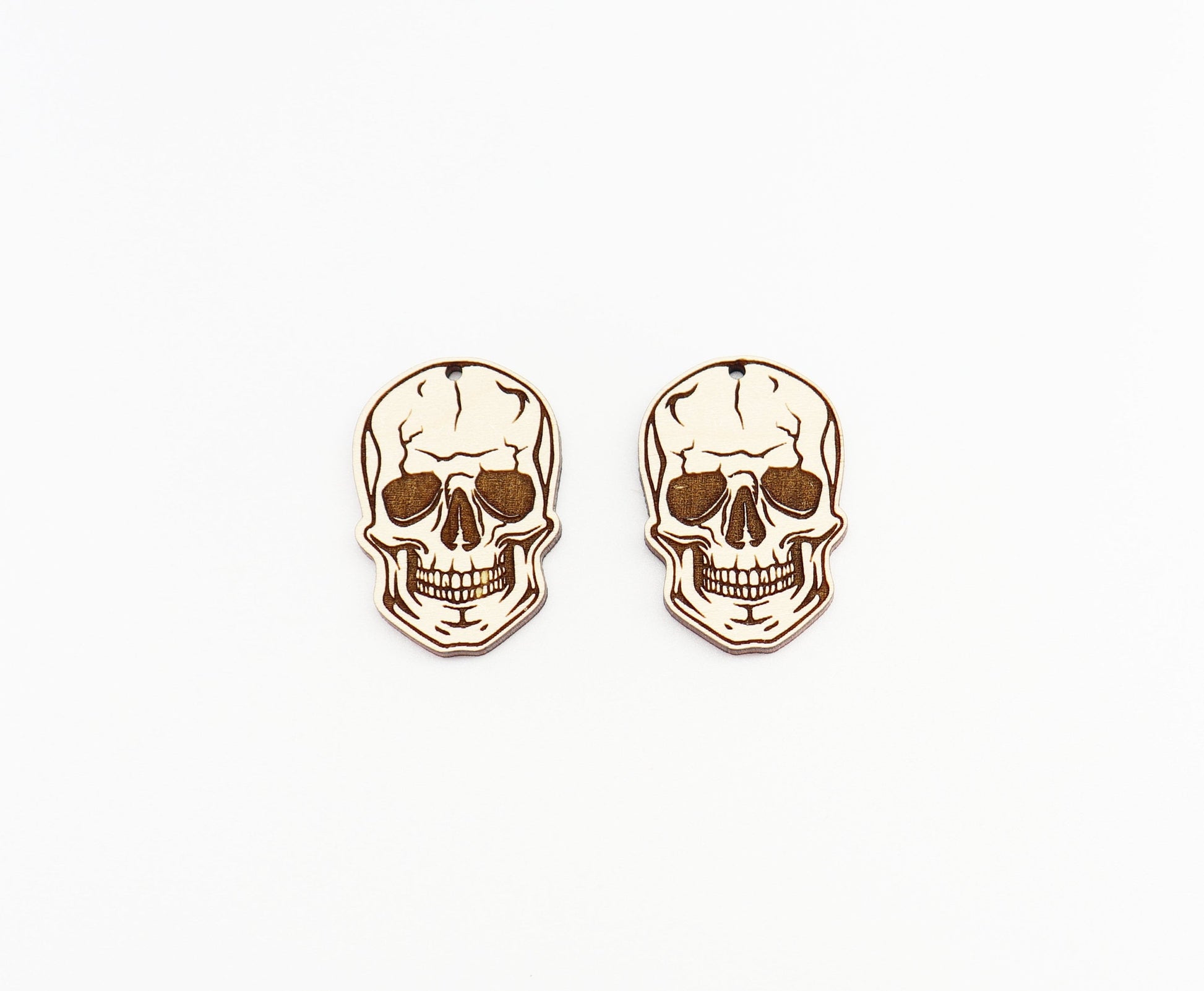 Skull earrings, earring blanks, sold per set