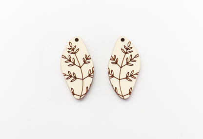 Leaf earrings, DIY earrings, earring blanks, sold per set