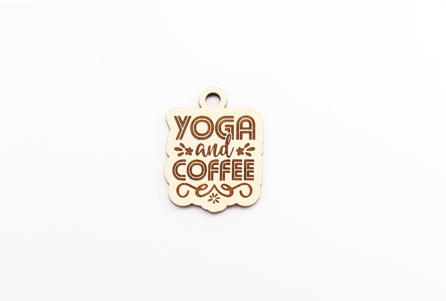 Yoga and coffee Keychain blanks, DIY keychain, wood blanks