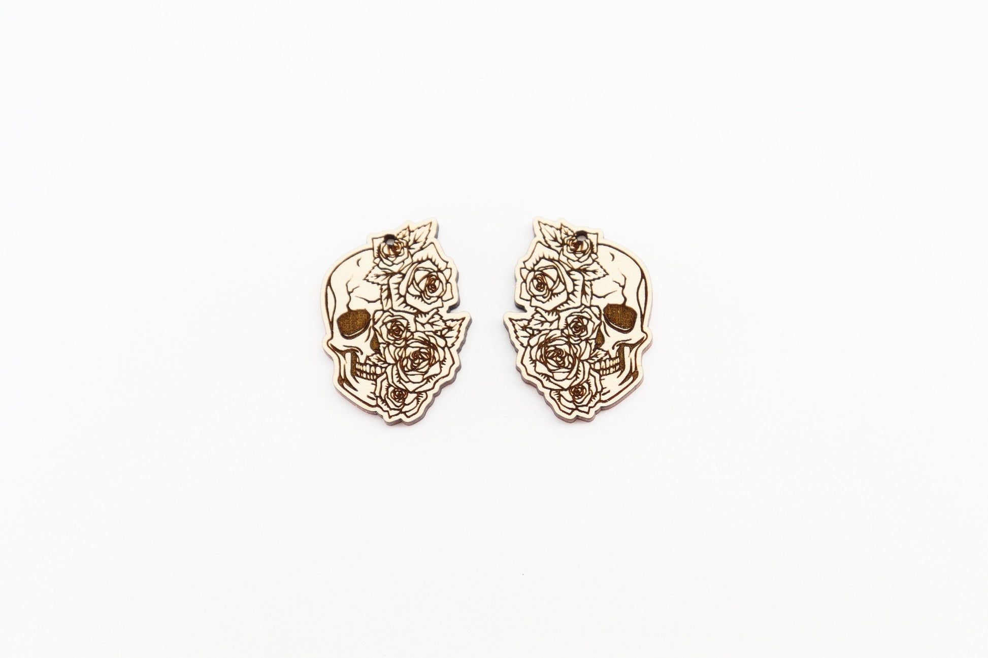 Skull earrings, earring blanks, sold per set