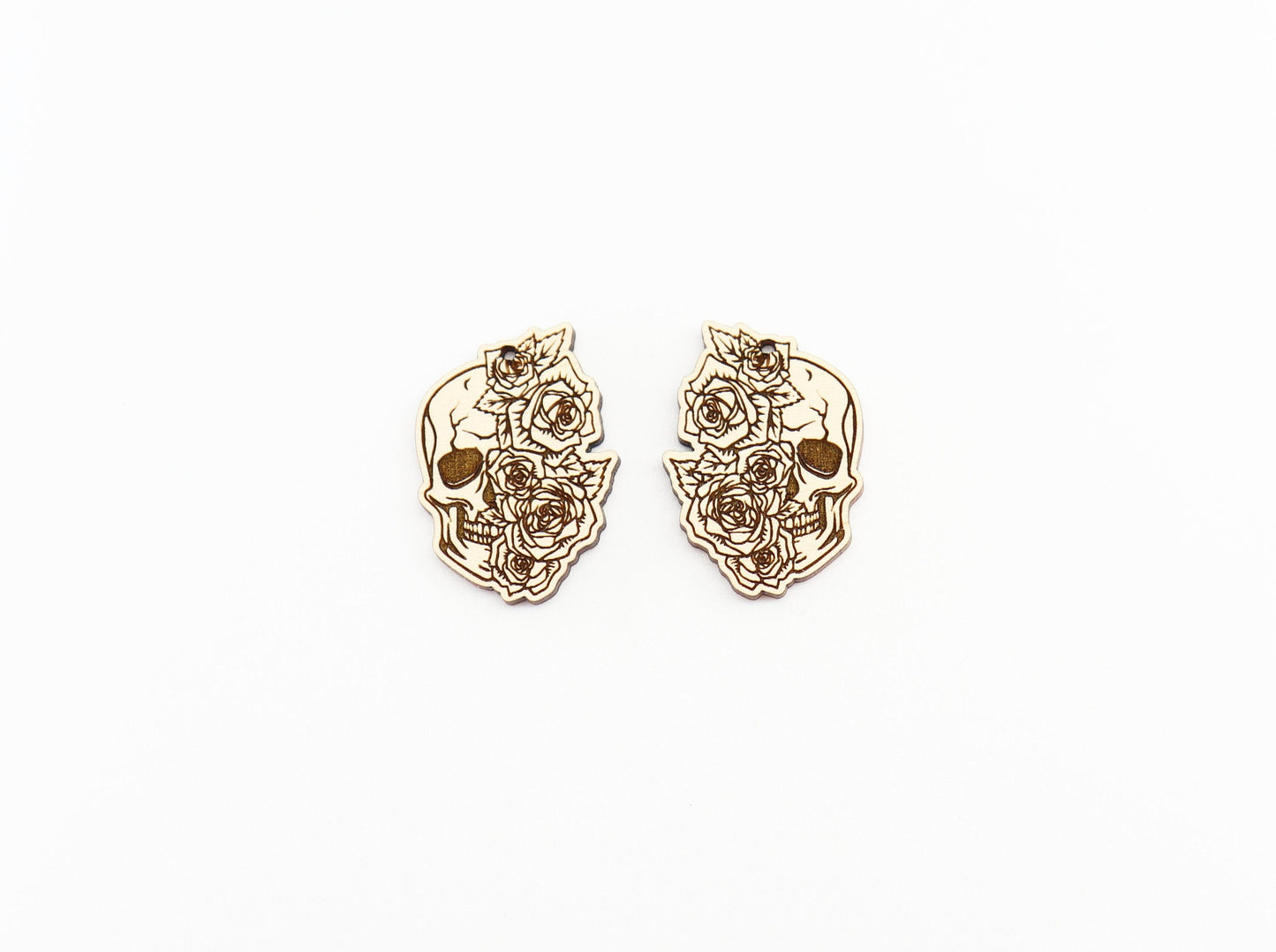 Skull earrings, earring blanks, sold per set