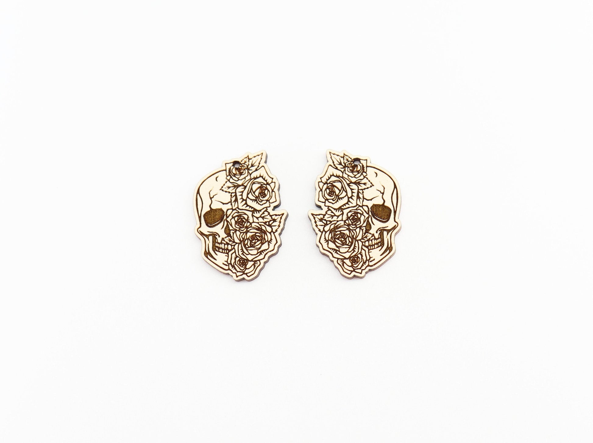 Skull earrings, earring blanks, sold per set