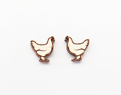 Chicken stud blanks, earring blanks, chicken blanks