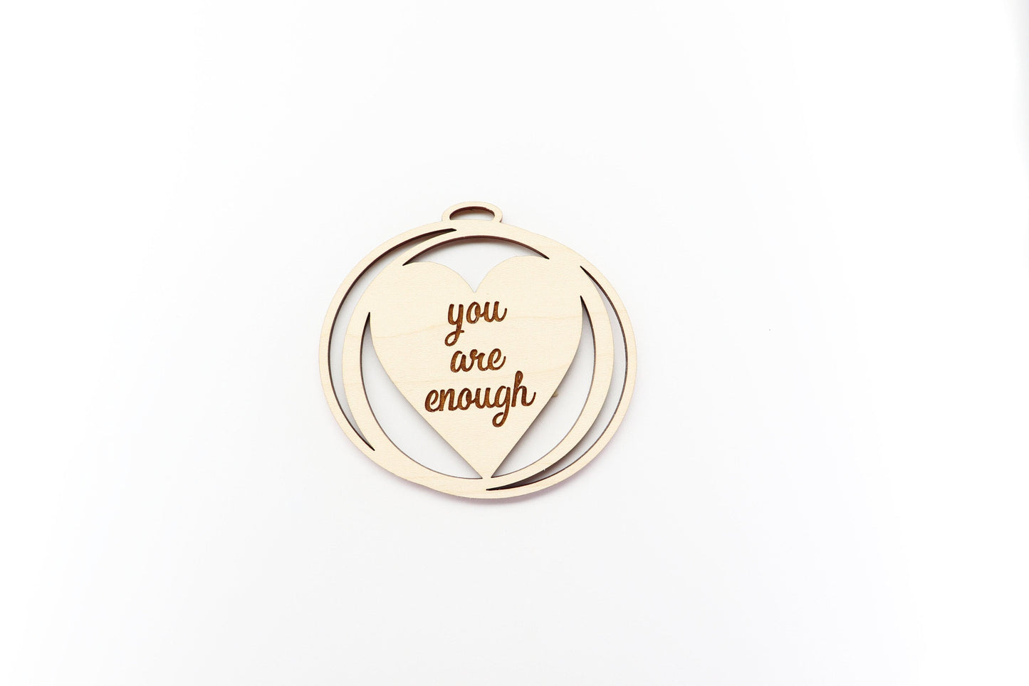 You are enough Car charm blank,  wood blanks, wood cutouts