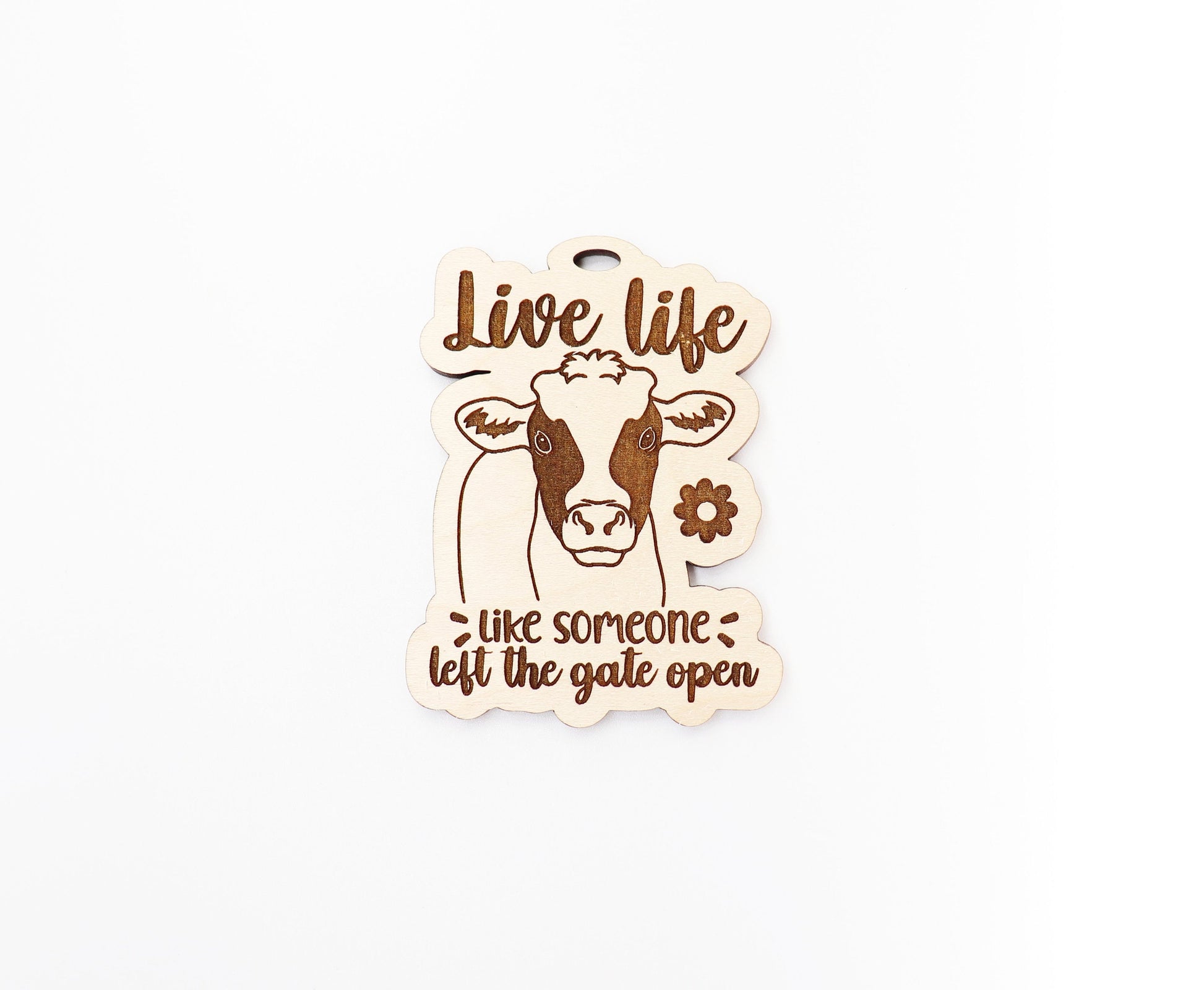 Cow car charm,  wood blanks, wood cutouts, cow cutouts