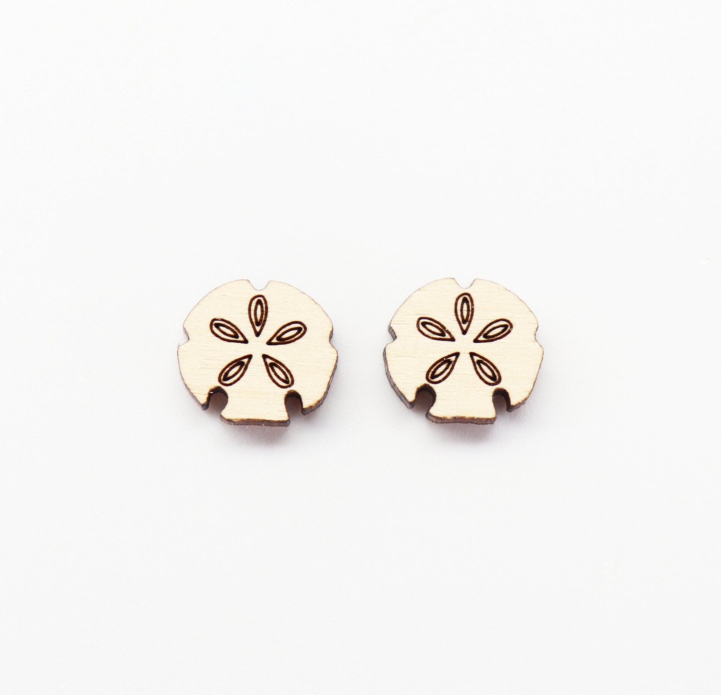 Sand dollar studs, DIY earrings, earring blanks, sold per set