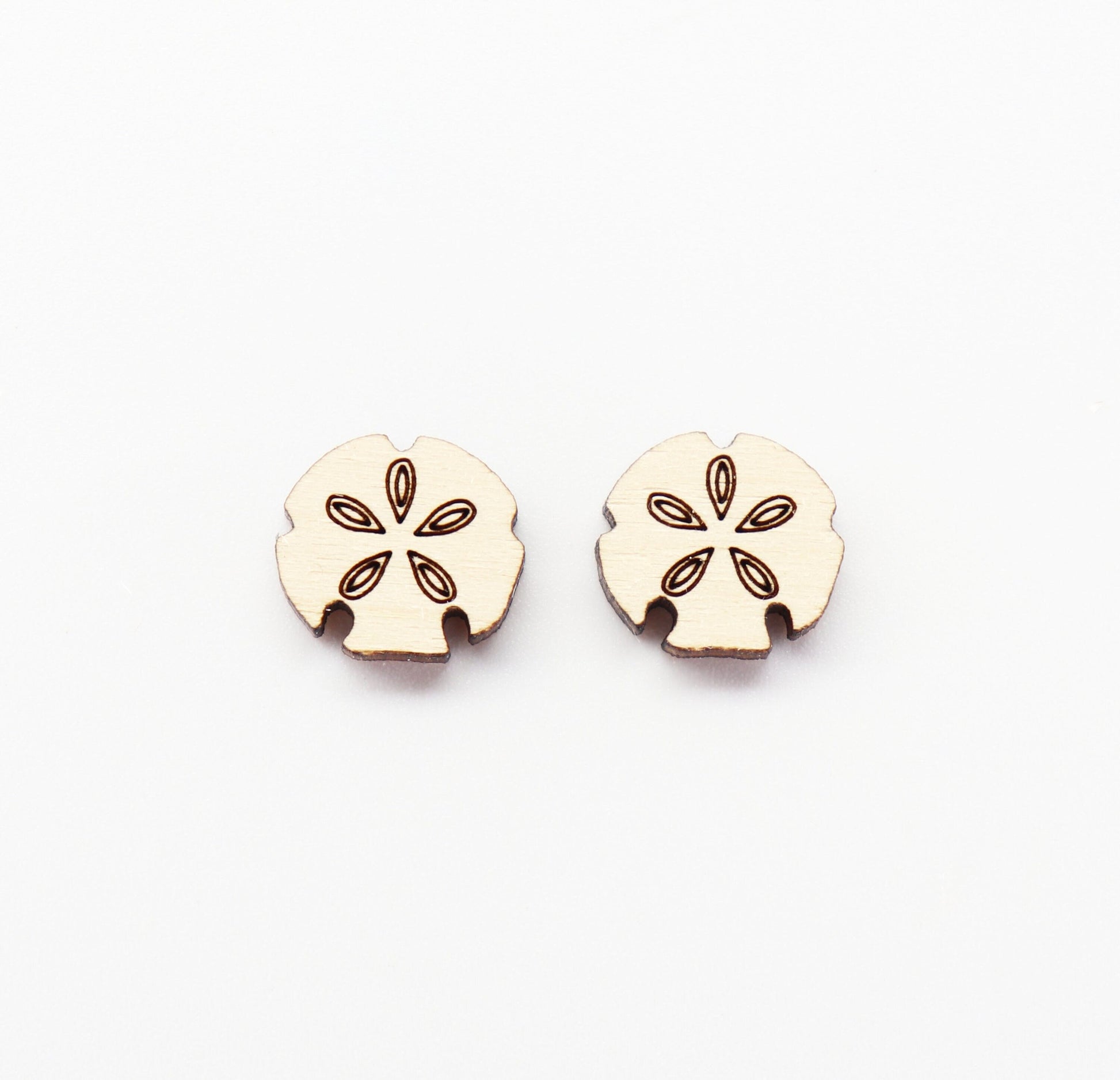 Sand dollar studs, DIY earrings, earring blanks, sold per set