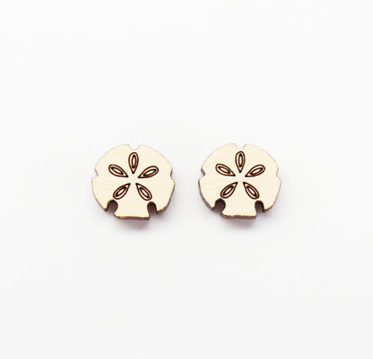 Sand dollar studs, DIY earrings, earring blanks, sold per set