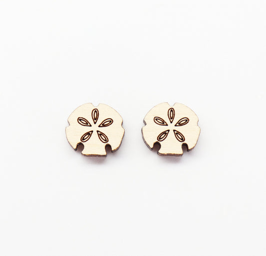 Sand dollar studs, DIY earrings, earring blanks, sold per set