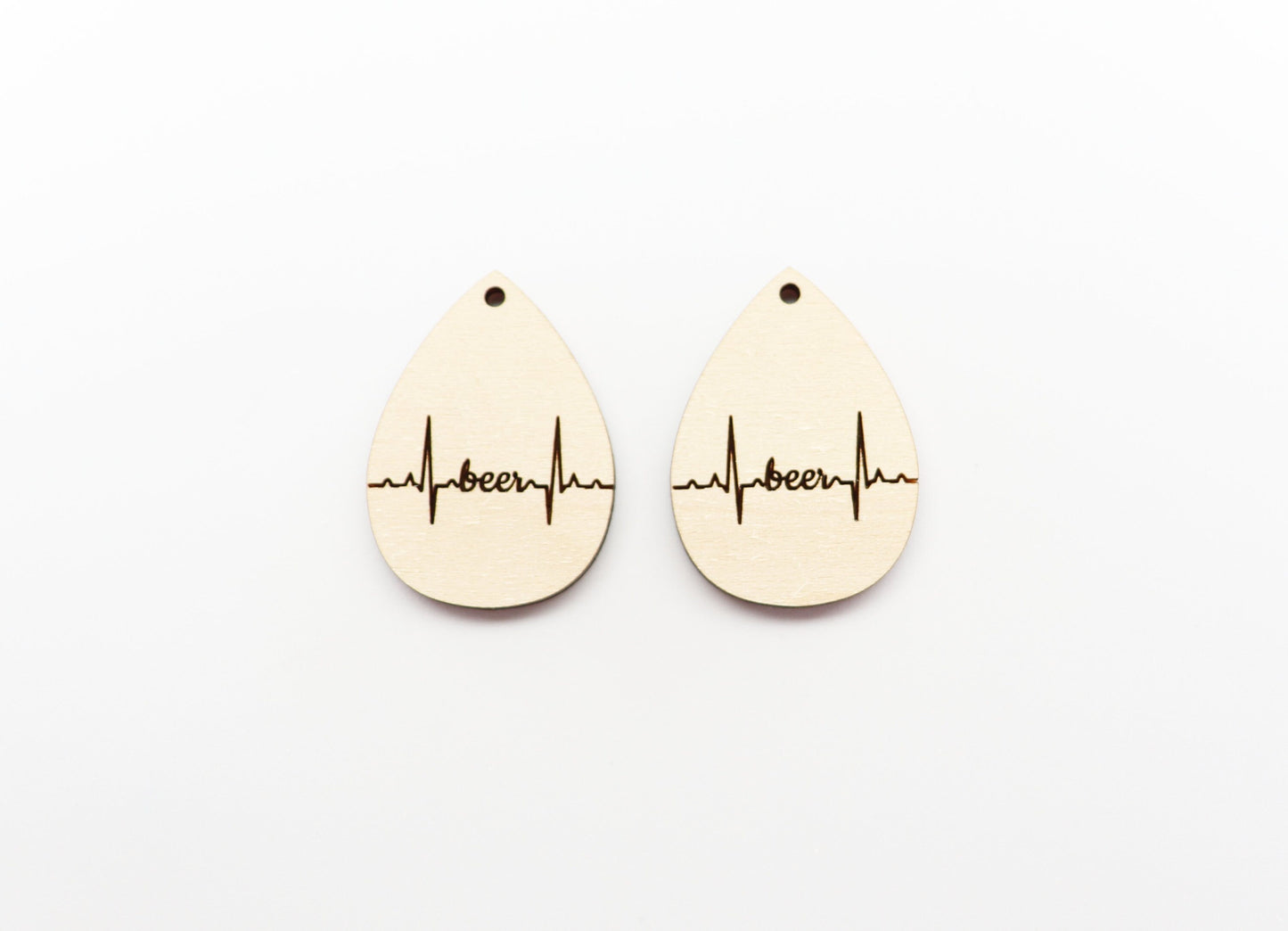 Teardrop wood earring blanks, wood cutouts, earring blanks