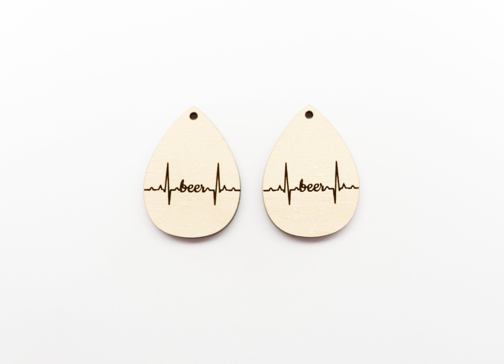 Teardrop wood earring blanks, wood cutouts, earring blanks