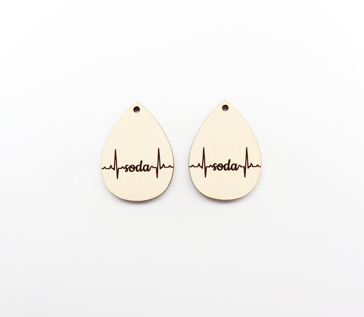 Teardrop wood earring blanks, wood cutouts, earring blanks