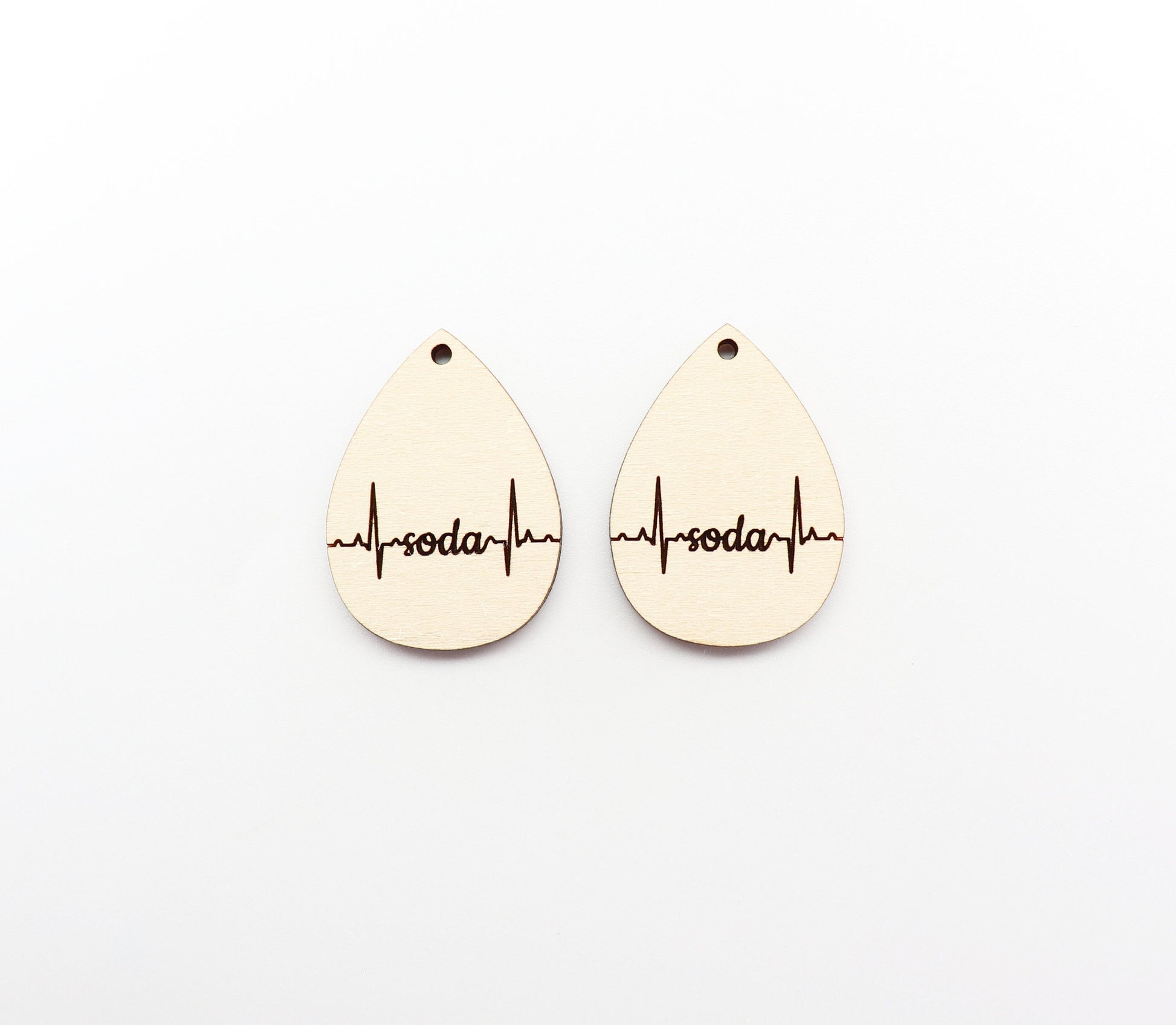 Teardrop wood earring blanks, wood cutouts, earring blanks