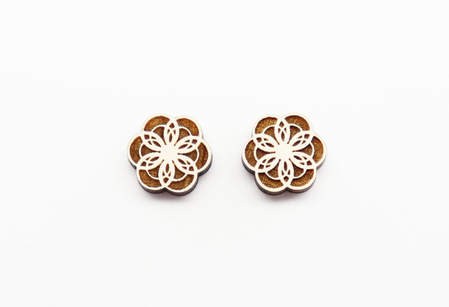 Wood earrings, wood studs, earring blanks