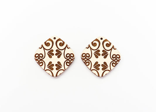 Wood earring blanks, DIY earrings, earring blanks, sold per set