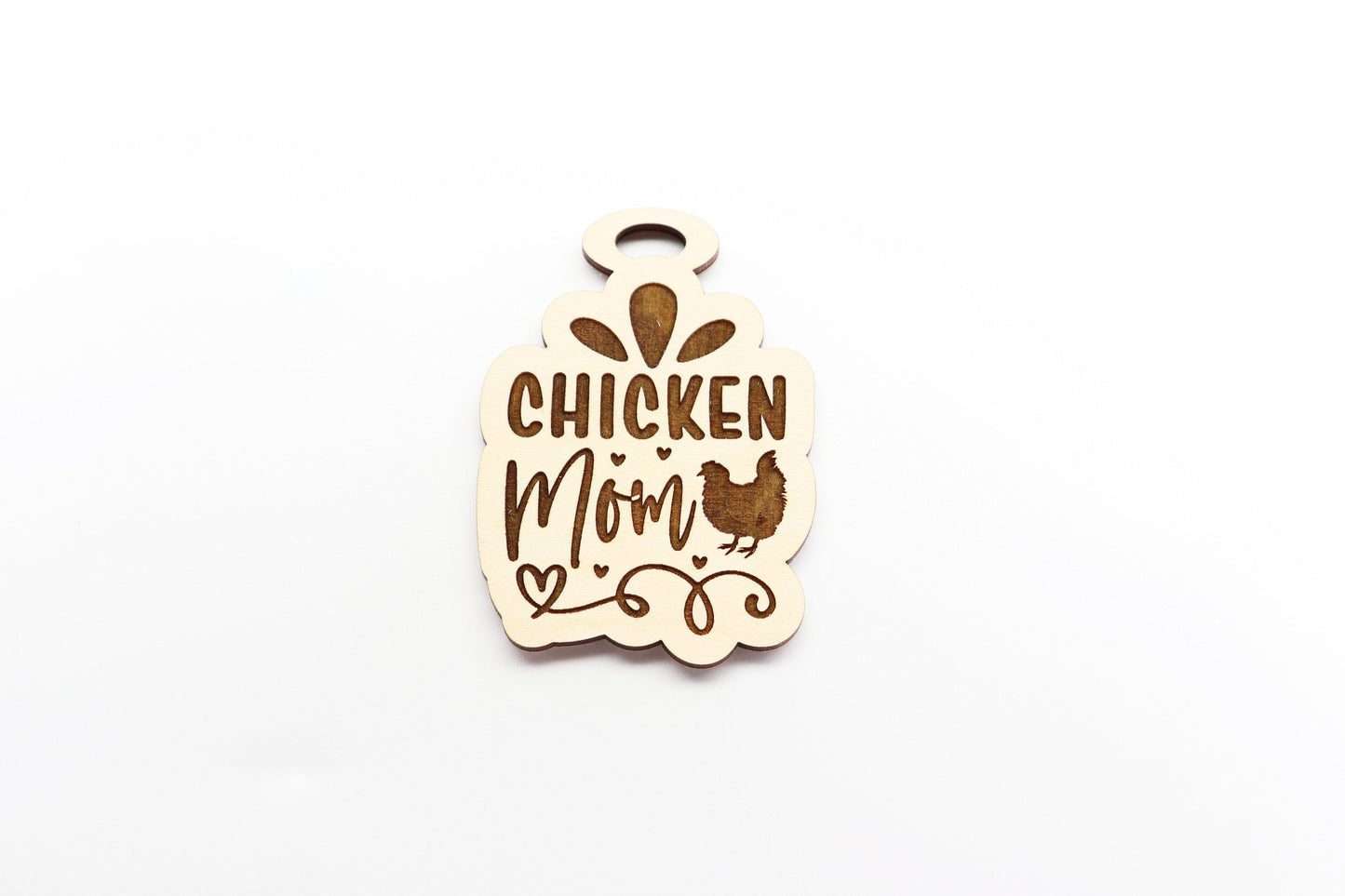 Chicken car charm,  wood blanks, wood cutouts, chicken cutouts