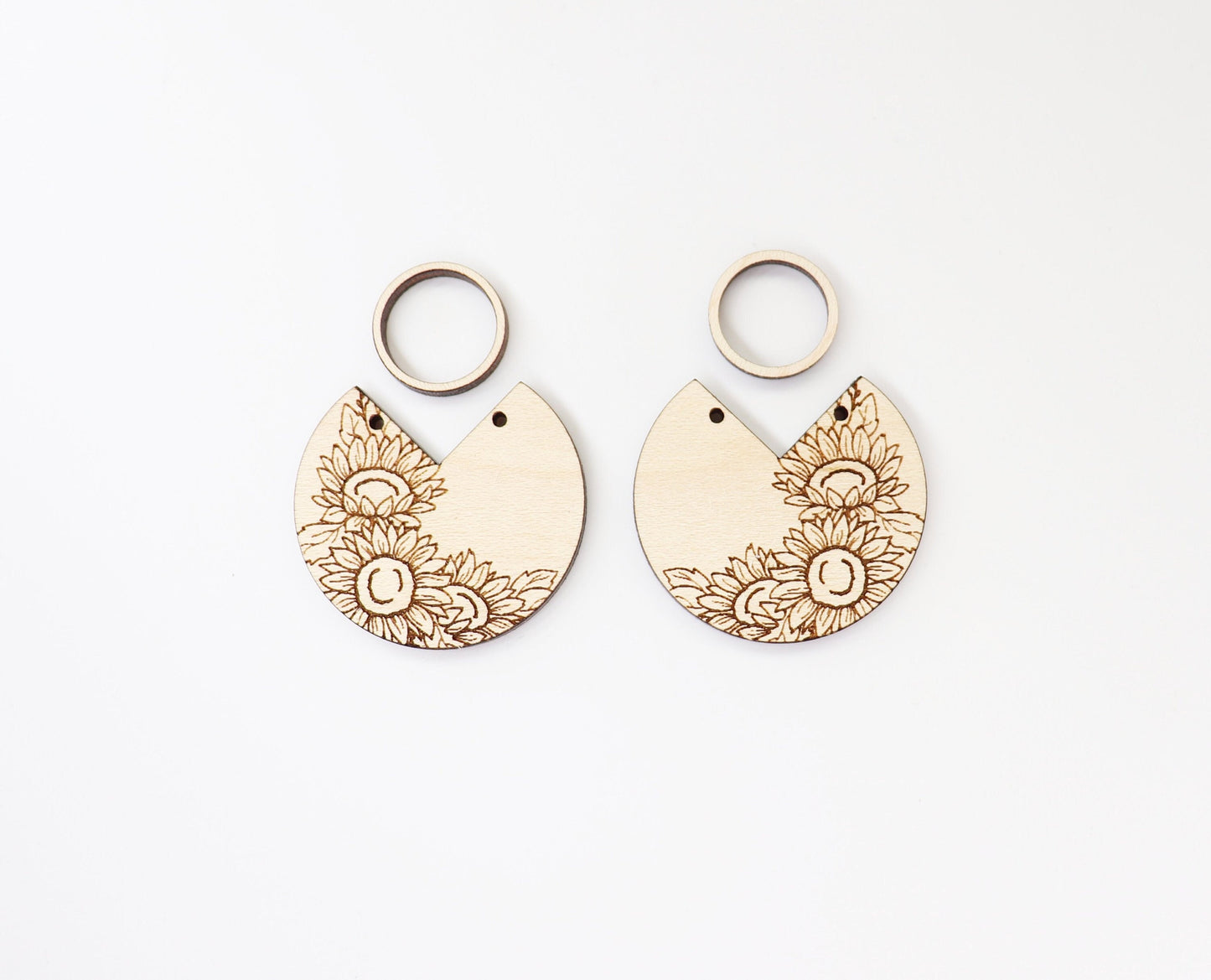 2 Piece flower earrings, earring blanks, sold per set