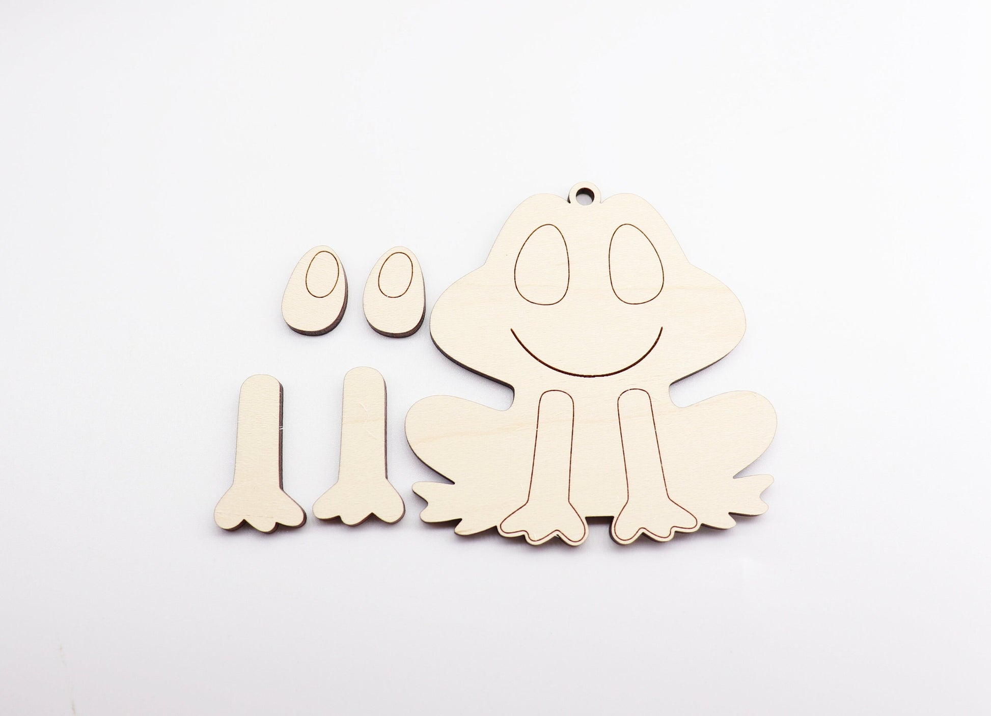 Frog car charm,  wood blanks, wood cutouts