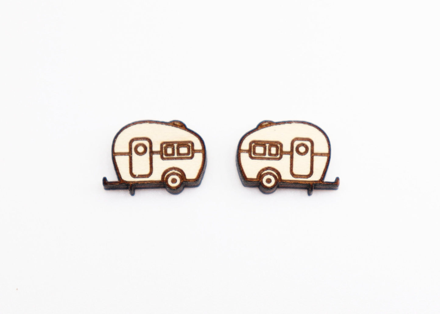 Camper wood stud blanks, earring blanks, wood cutouts