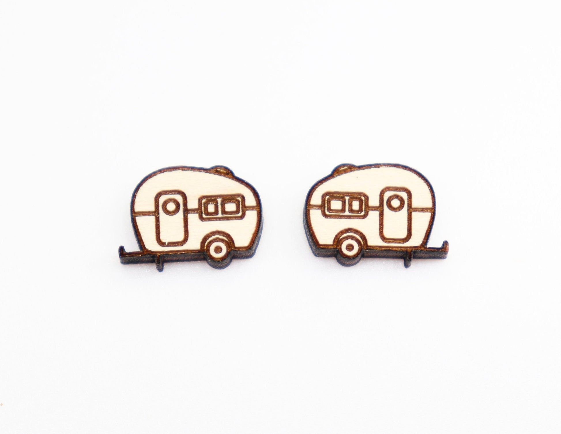 Camper wood stud blanks, earring blanks, wood cutouts