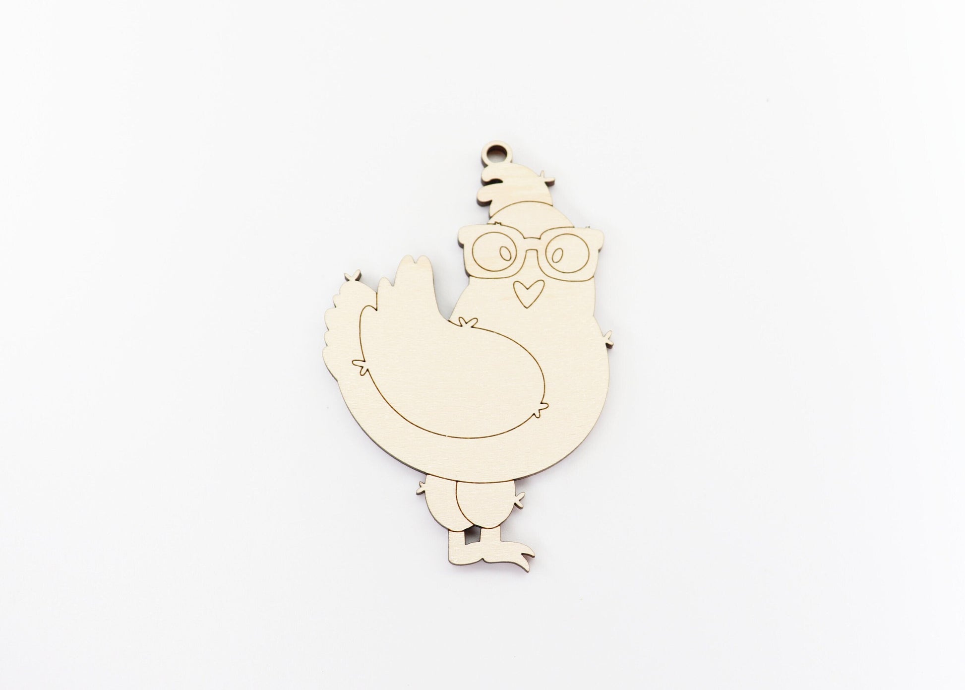 Sassy Chicken car charm,  wood blanks, wood cutouts, chicken cutouts